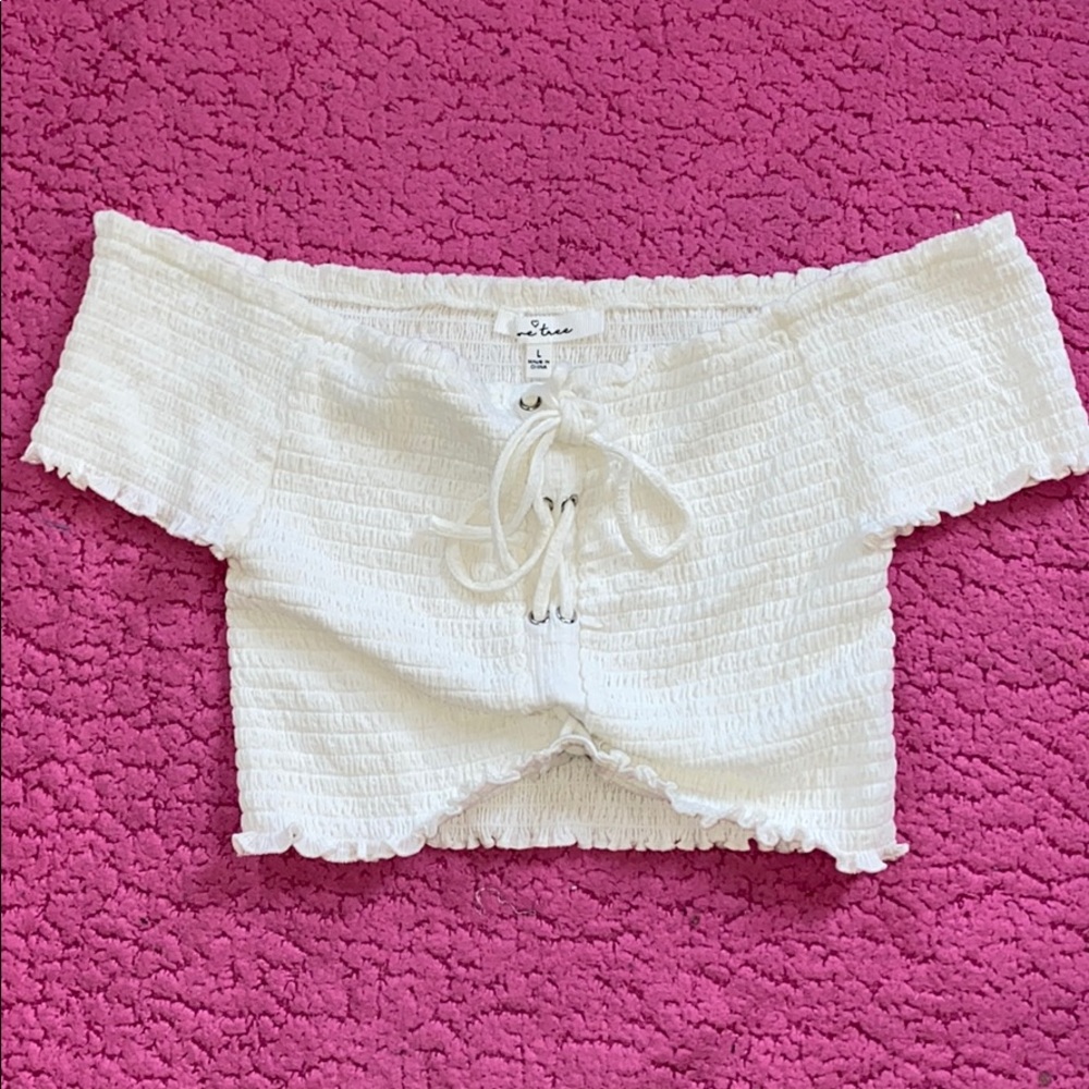 White crop top